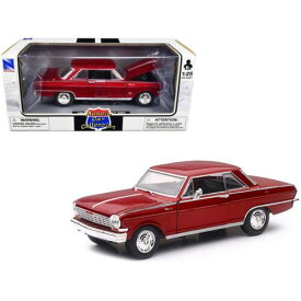 New Ray 1/25 Diecast Car Muscle Car Collection 1964 Chevrolet Nova SS Burgundy