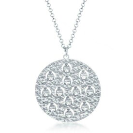 Classic Sterling Silver Round Diamond Cut Beads Necklace ユニセックス