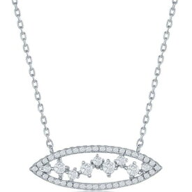 Classic Women's Necklace Sterling Silver Marquise Multi-Shaped White CZ M-6587 レディース