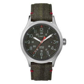 タイメックス Timex Men's Watch Allied Silver Tone Case Green Dial Fabric Strap TW2R60900VQ メンズ