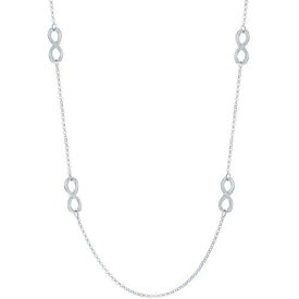 Classic Women's Necklace Sterling Silver Multiple Infinity Design Station L-3585 レディース