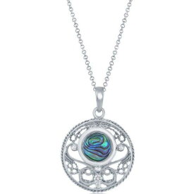 Classic Women's Pendant with Chain Sterling Silver Shell Designed AbaloneK-8831 レディース