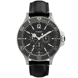 タイメックス Timex Men's Watch Harborside Quartz Black Dial Strap TW2U12900VQ メンズ