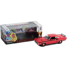 Greenlight 1/18 Scale Model Car 1971 Dodge Challenger R/T Bright Red with Black