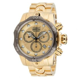 Invicta Men's Watch Venom Chrono Gold Tone Dial Plated Steel Bracelet 23894 メンズ