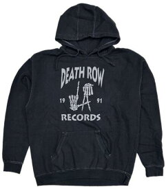 Death Row Records Men's Since 1991 Black Vintage Wash Hoodie Sweatshirt メンズ