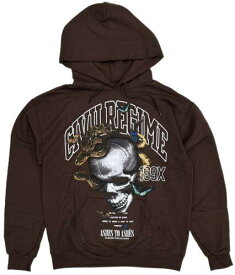 Civil Regime By Darc Sport Men's Genesis Skull Snake Hoodie Sweatshirt in Brown メンズ
