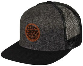 RIP CURL リップカール Rip Curl Men's Premium Wetty Retro Logo Patch Wool Trucker Hat Cap in Black/Grey メンズ