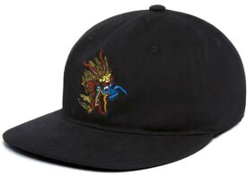 Primitive Apparel プリミティブ Primitive Skateboarding Men's Legend Dragon Embroidered Strapback Black Hat Cap メンズ