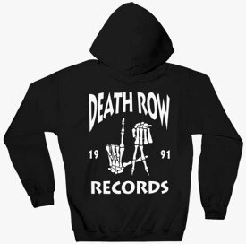 Death Row Records Men's Since 1991 Logo Graphic Logo Hoodie Sweatshirt in Black メンズ