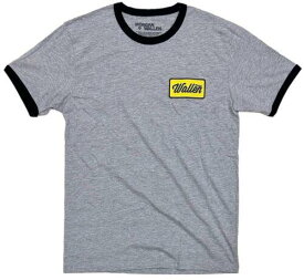 モルガン Morgan Wallen Men's Yellow Embroidered Patch Ringer Tee T-Shirt in Heather Grey メンズ