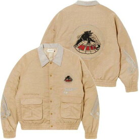 Honor The Gift Men's Airborne Bomber Embroidered Quilted Jacket in Desert メンズ