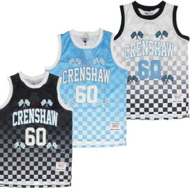 Nipsey Hussle Men's Headgear Classics Crenshaw 60 Checkered Basketball Jersey メンズ