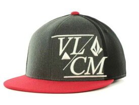 ボルコム Volcom Men's Modern 210 FlexFit Stretch Wool Hat Cap in Small/Medium Black/Red メンズ