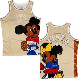 Tisa Mickey & Minney Mouse Men's Headgear Classics Embroidered Basketball Jersey メンズ