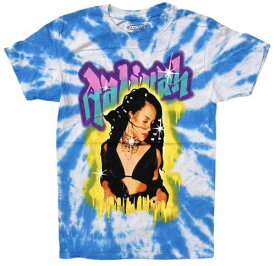 Aaliyah Men's Officially Licensed Graffati Graphic Print Tie Dye Tee T-Shirt メンズ