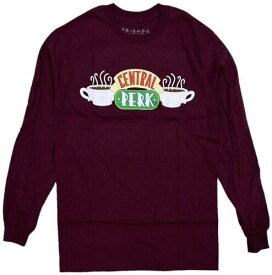 Friends TV Series Show Men Central Perk Coffee Shop Cafe Long Sleeve Tee T-Shirt メンズ
