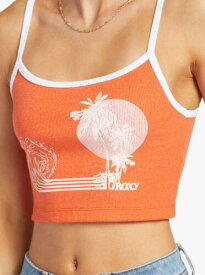ROXY ロキシー Roxy Women's Retro Surf Muscle Cropped Ribbed Sleeveless Tank Top Tee T-Shirt レディース