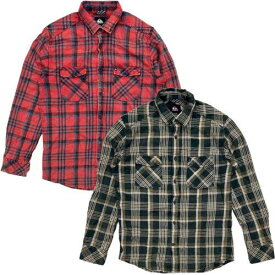 クイックシルバー Quiksilver Men's Tang Flannel Button Up Long Sleeve Plaid Shirt メンズ