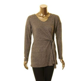 Lush ラッシュ LUSH NEW Women's Taupe Side Tie Crewneck Sweater Top M TEDO レディース