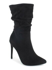 キスハグ XOXO Womens Black Genevie Pointed Toe Stiletto Dress Slouch Boot 7.5 レディース