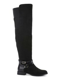 キスハグ XOXO Womens Black A Line Gore Thames Almond Toe Block Heel Leather Boots 5 M レディース