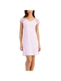 CHARTER CLUB Intimates Purple Knit Chemise Hits Above Knee Nightgown XS レディース