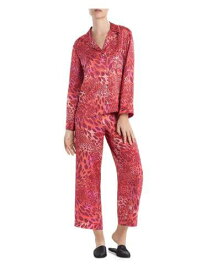 ナトリ NATORI Womens Coral Elastic Band Button Up Top Capri Pants Pajamas S レディース
