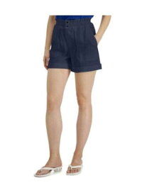 INC Womens Navy Pocketed Zippered Snap Button Closure Shorts 16 レディース