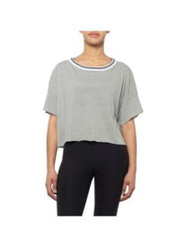 ムーブメント FP MOVEMENT Womens Ribbed Jersey Knit Fabric Short Sleeve Crew Neck Crop Top レディース