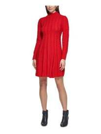 ジェシカハワード JESSICA HOWARD Womens Red Long Sleeve Above The Knee Party Dress S レディース