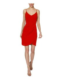 LAUNDRY Womens Red Spaghetti Strap V Neck Short Party Fit + Flare Dress 14 レディース