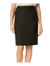 KASPER Womens Black Tweed Short Wear To Work Pencil Skirt Petites 14P レディース