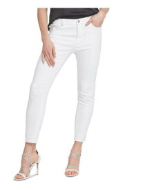 ディーケーエヌワイ DKNY Womens White Stretch Zippered Pocketed Mid-Rise Ankle Skinny Jeans 24 レディース
