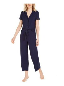 ジョシー JOSIE Intimates Navy Button Front Sleepwear Pajamas L レディース