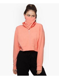 ベッツィアンドアダム BAM BY BETSY & ADAM Womens Stretch Long Sleeve Zip Neck Crop Top レディース