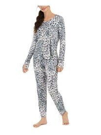 ジョシー JOSIE NATORI Intimates Gray Animal Print Sleep Shirt Pajama Top M レディース