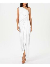 カルバンクライン CALVIN KLEIN Womens Ivory Draped Lined Sleeveless Formal Gown Dress 4 レディース