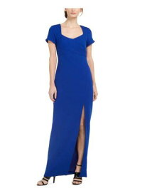 カルバンクライン CALVIN KLEIN Womens Blue Short Sleeve Full-Length Formal Sheath Dress 12 レディース