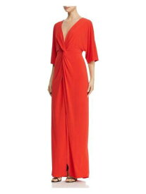 LAUNDRY Womens Red Dolman Sleeve V Neck Maxi Sheath Formal Dress Size: 2 レディース