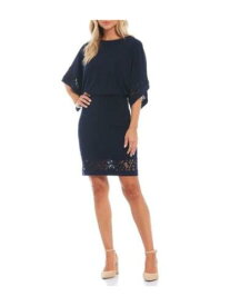 ジェシカハワード JESSICA HOWARD Womens Navy Kimono Sleeve Above The Knee Party Blouson Dress 12 レディース