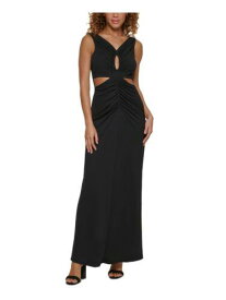 カルバンクライン CALVIN KLEIN Womens Black Cut Outs Lined Sleeveless Formal Gown Dress 16 レディース