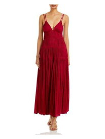 レベッカテイラー REBECCA TAYLOR Womens Maroon Lined Sleeveless Tea-Length Sheath Dress 8 レディース