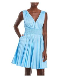 レベッカテイラー REBECCA TAYLOR Womens Blue Unlined Pullover Sleeveless Fit + Flare Dress L レディース