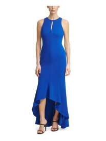 カルバンクライン CALVIN KLEIN Womens Blue Fitted Scuba-crepe Hem Sleeveless Formal Dress 10 レディース