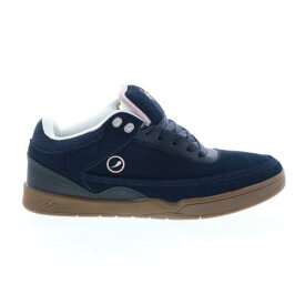 エス ES Stylus Mid Chomp on Kicks Mens Blue Suede Skate Inspired Sneakers Shoes 9.5 メンズ