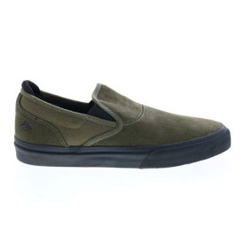 エメリカ Emerica Wino G6 Slip-On Mens Green Suede Skate Inspired Sneakers Shoes メンズ