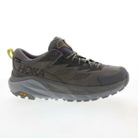 Hoka Kaha Low GTX 1118586-CGGS Mens Gray Leather Athletic Hiking Shoes メンズ