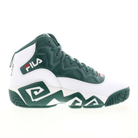 フィラ Fila MB 1BM01863-124 Mens Green Leather Lace Up Athletic Basketball Shoes 11 メンズ