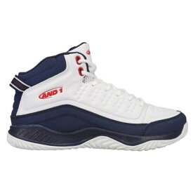 アンドワン AND1 Pulse Mid 2.0 Basketball Mens Blue White Sneakers Athletic Shoes AD90080M メンズ